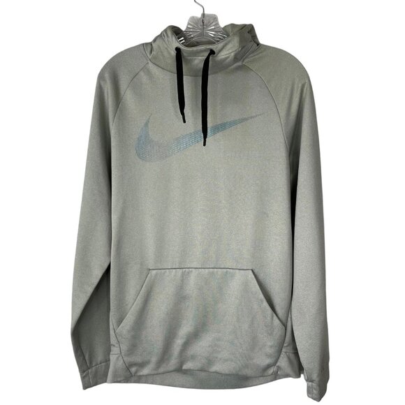 Nike Dri Fit Hoodie Sweatshirt Womens Small Gray Purple Activewear - Picture 1 of 8